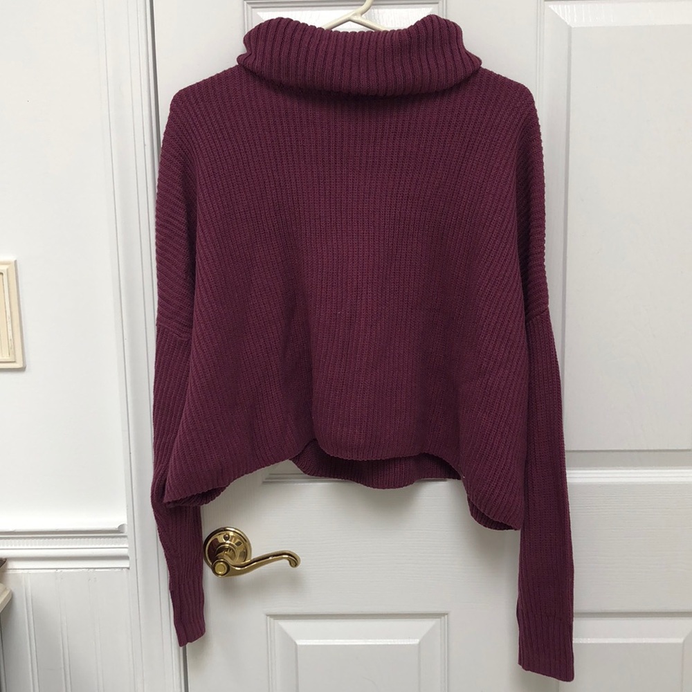 Hollister Cropped Turtleneck Sweater